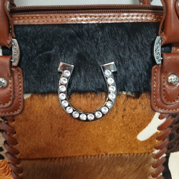 Western Patchwork Satchel - Picture 9 of 12